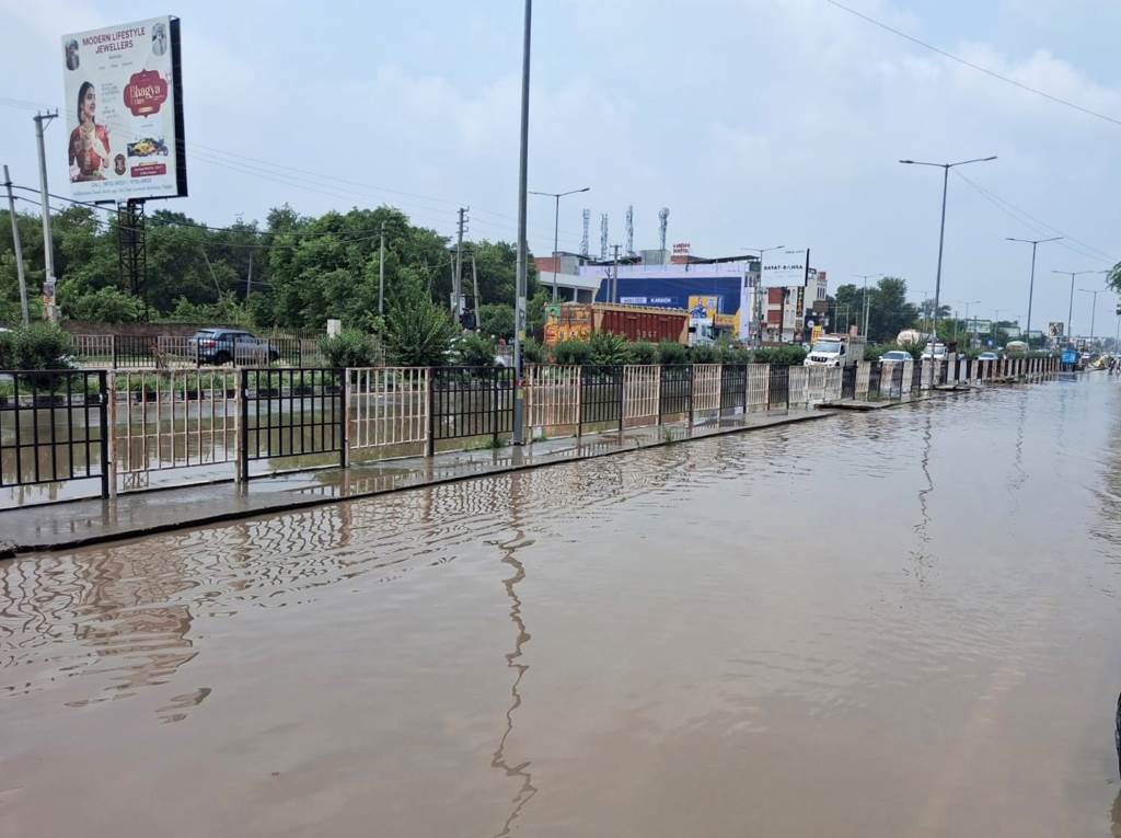 On Sukhbirs bombproof road rainwater made people cry out